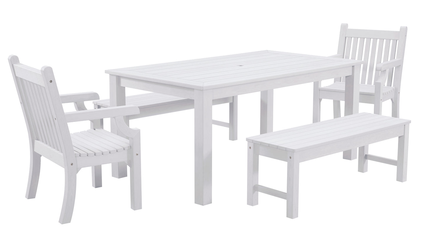 Winawood Sandwick Rectangular Dining Set with Backless Bench