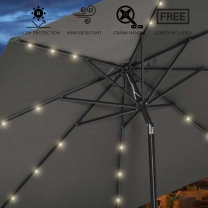 LED Lights Umbrella - Grey