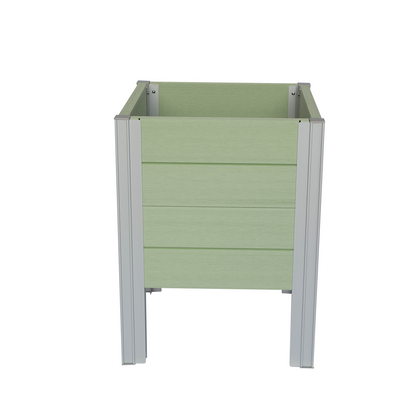 Winawood Wood Effect Square Raised Planter - Duck Egg Green