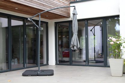 Banana Hanging Cantilever Parasol - Grey