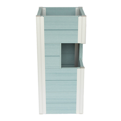 Winawood Wood Effect Pillar Planter - Powder Blue