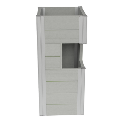 Winawood Wood Effect Pillar Planter - Stone Grey