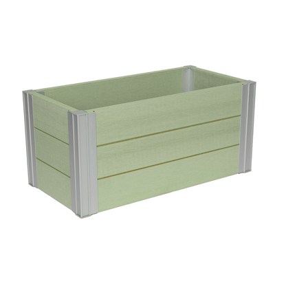 Winawood Wood Effect Rectangular Planter - Duck Egg Green