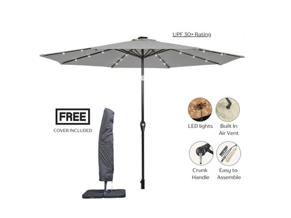 LED Lights Umbrella - Grey