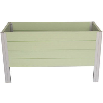 Winawood Wood Effect Rectangular Raised Planter - Duck Egg Green