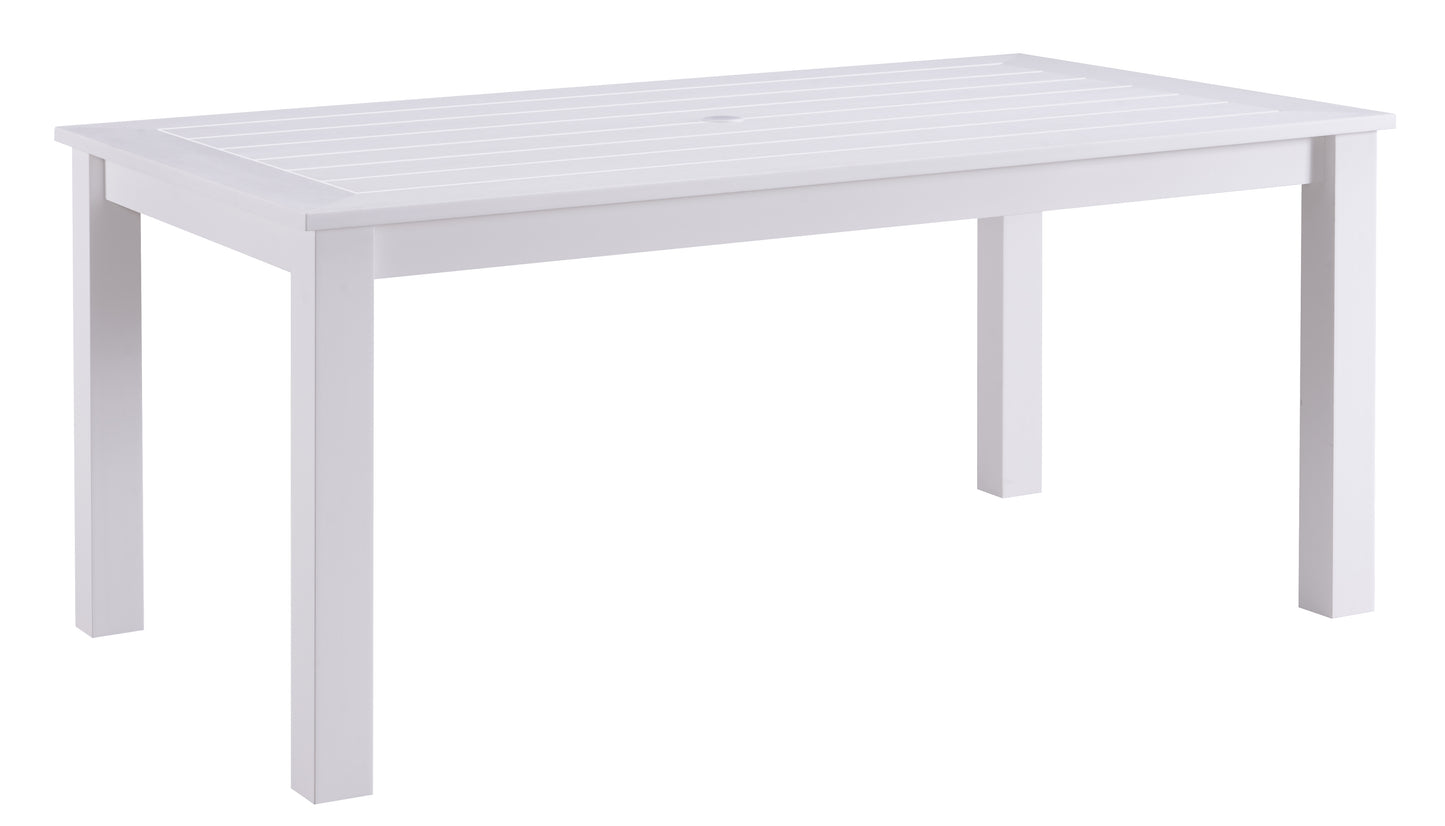 Winawood Wood Effect Rectangular Dining Table - L170cm x D98.3cm x H76cm - Nordic White