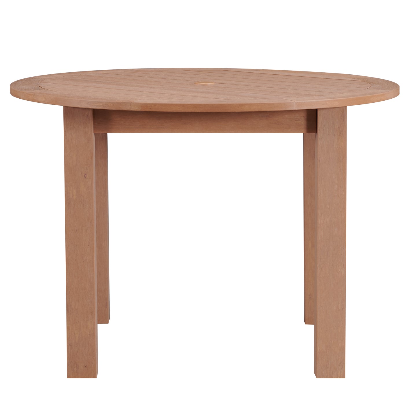 Winawood Wood Effect Round Dining Table - L110cm x D110cm x H76cm - New Teak