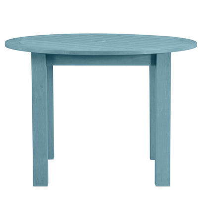 Winawood Wood Effect Round Dining Table - L110cm x D110cm x H76cm - Powder Blue