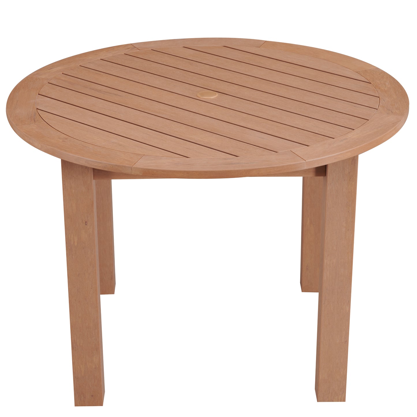 Winawood Wood Effect Round Dining Table - L110cm x D110cm x H76cm - New Teak