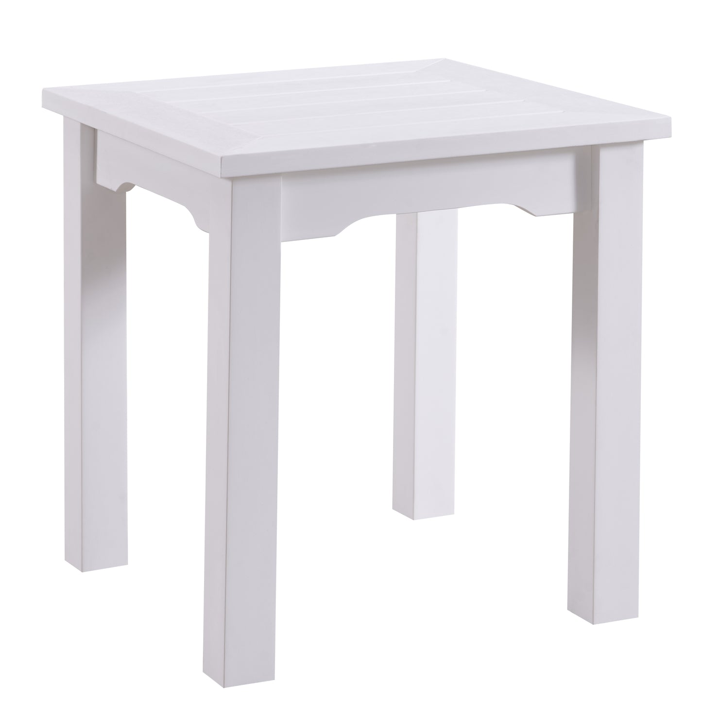 Winawood Wood Effect Side Table - L49.3cm x D49.3cm x H53cm - Nordic White