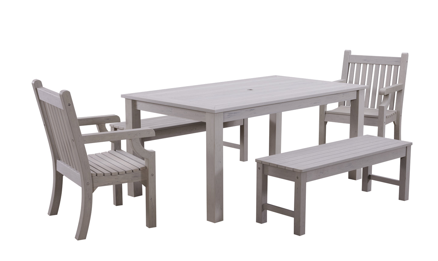 Winawood Sandwick Rectangular Dining Set with Backless Bench