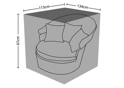 Outdoor Garden Furniture Cover For Small Daybed - Mail Order Packaging -134x113x67cm